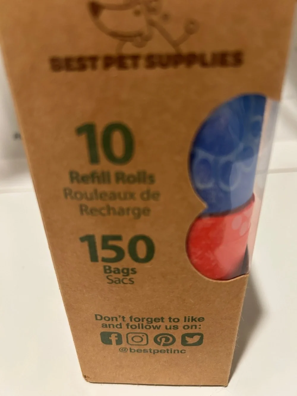 Multicolor Dog Waste Bag Refill - 150 Count